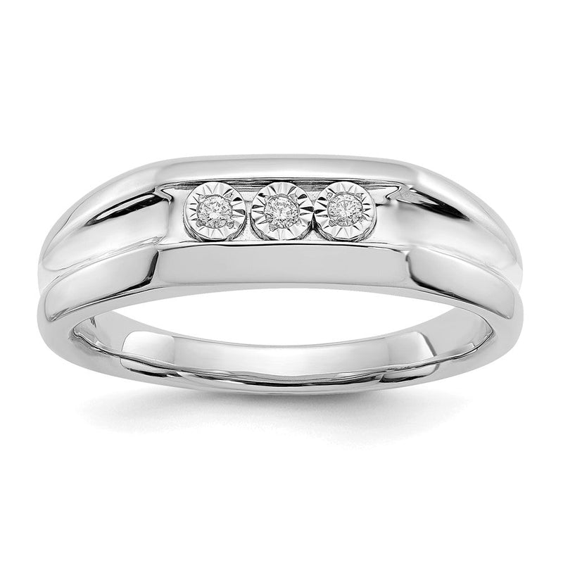 Herrenring 14K Weißgold mit natürlichen Diamanten