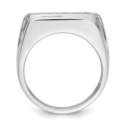 14K Weißgold Ring mit Labor-gezüchteten Diamanten VS/SI+ G+, 5 Steine, Herren