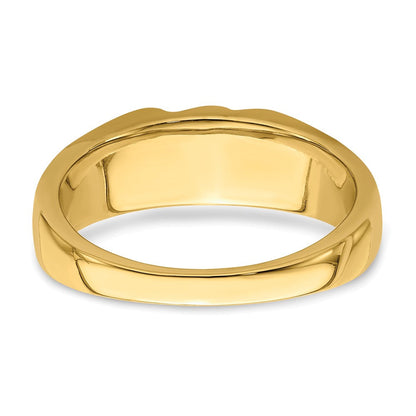 10K Gelb mit Rhodium 10K Diamant Herren Ring