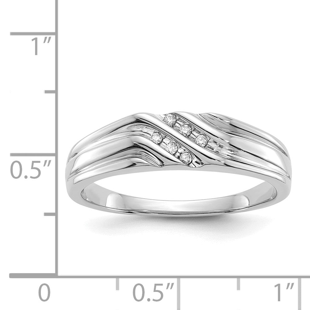 14K Weißgold Diamant Herren Ring