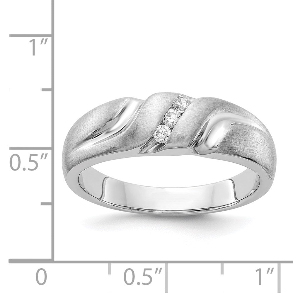 14K Weißgold Diamant Herren Ring