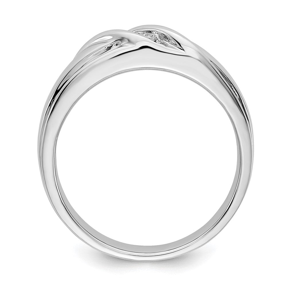 14K Weißgold Herrenring mit natürlichen Diamanten