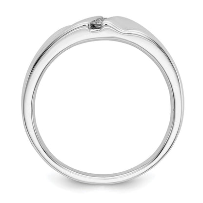 14K Weißgold Diamant Herren Ring