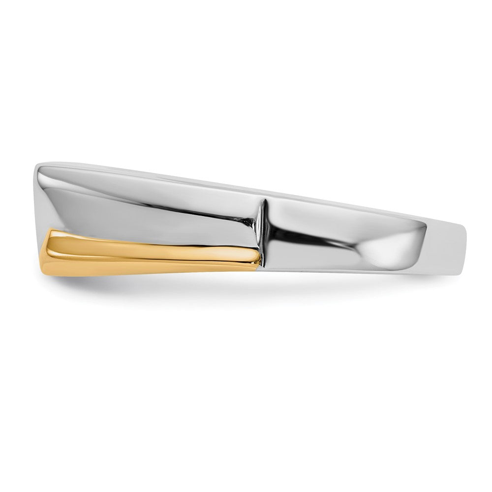 14K Bicolor Gold Diamant Herren Ring