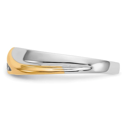 14K Bicolor Vier-Stein-Ring komplett aus dem Labor gezüchteten Diamanten, 0,166 ct., VS/SI+ G+, für Herren