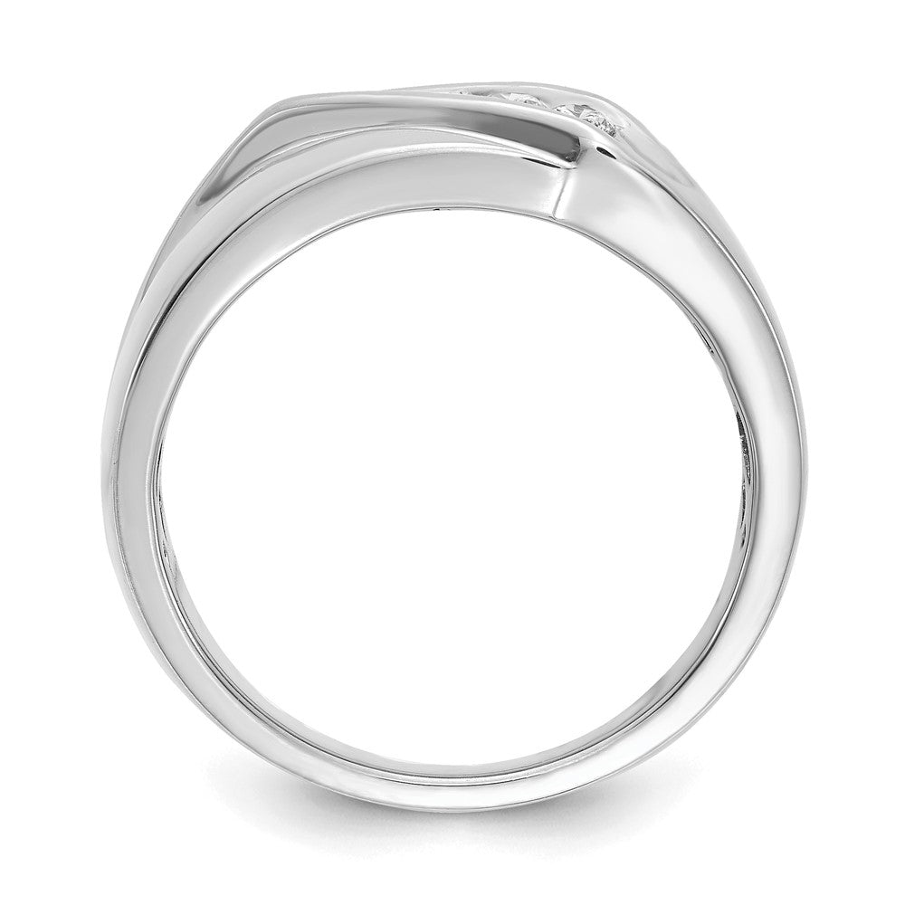 14K Weißgold Ring mit 0,33 ct. im Labor gezüchteten Diamanten VS/SI+ G+, Fünf-Stein, für Herren
