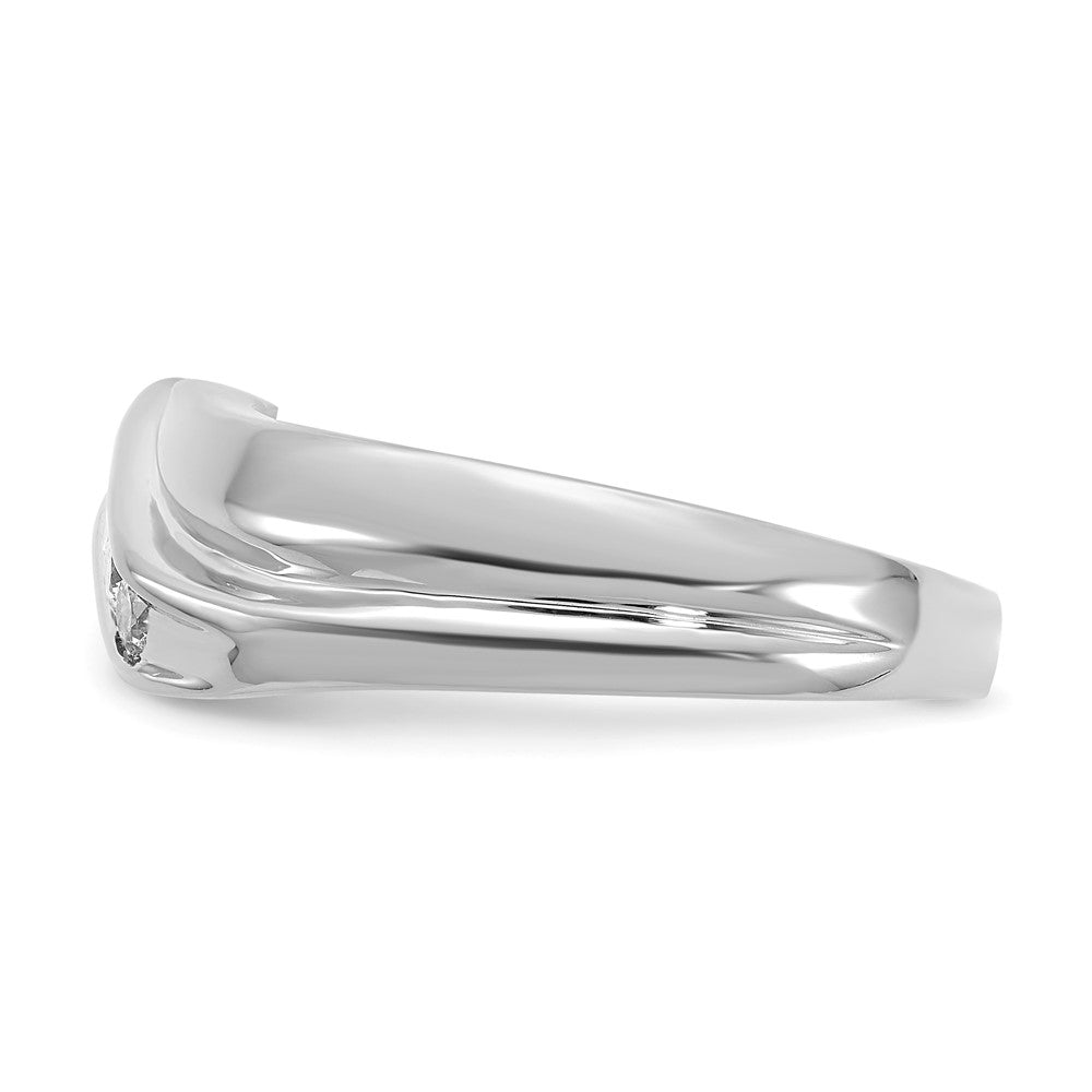 14K Weißgold Ring mit im Labor gezüchteten Diamanten, VS/SI+ G+, für Herren