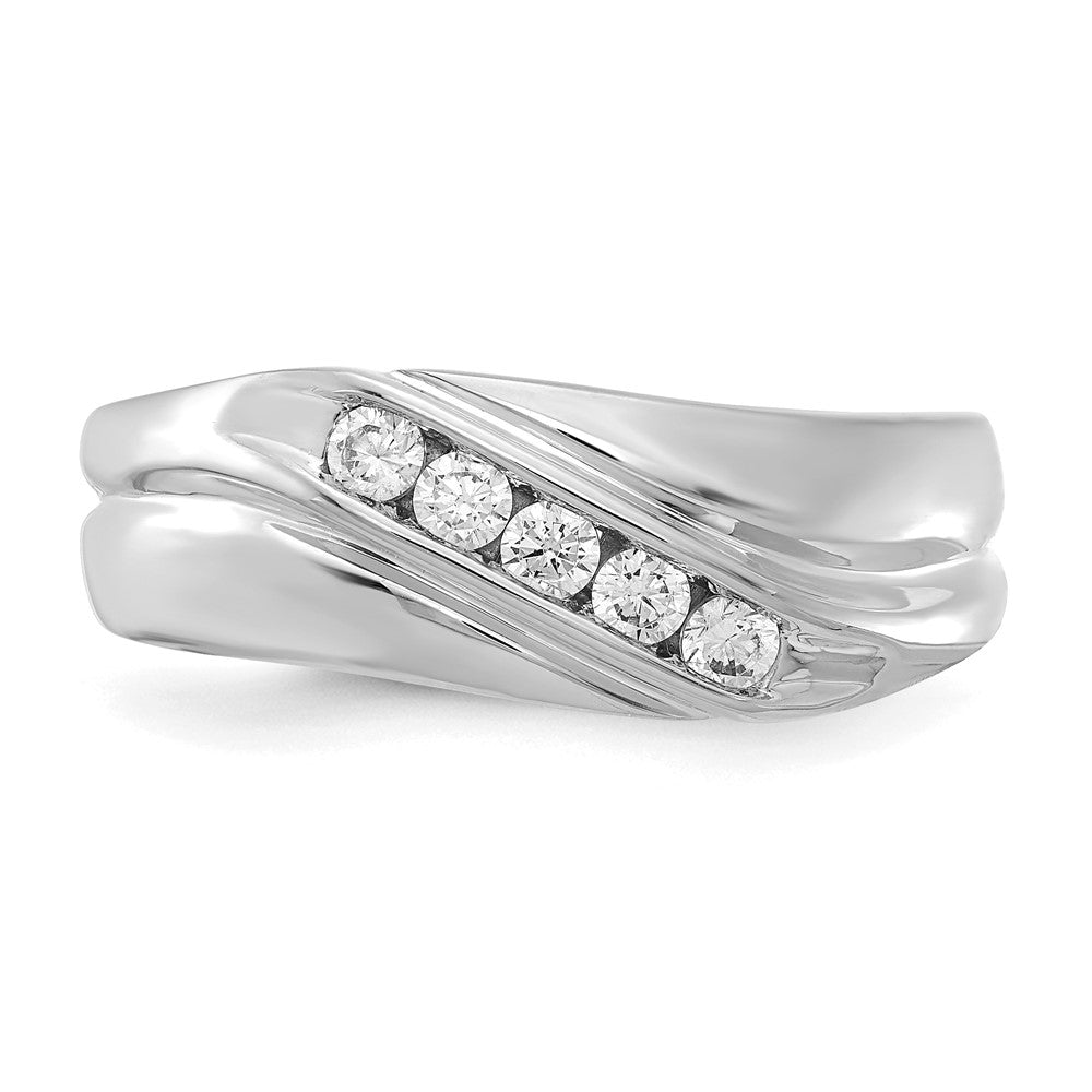 14K Weißgold Ring mit im Labor gezüchteten Diamanten, VS/SI+ G+, für Herren