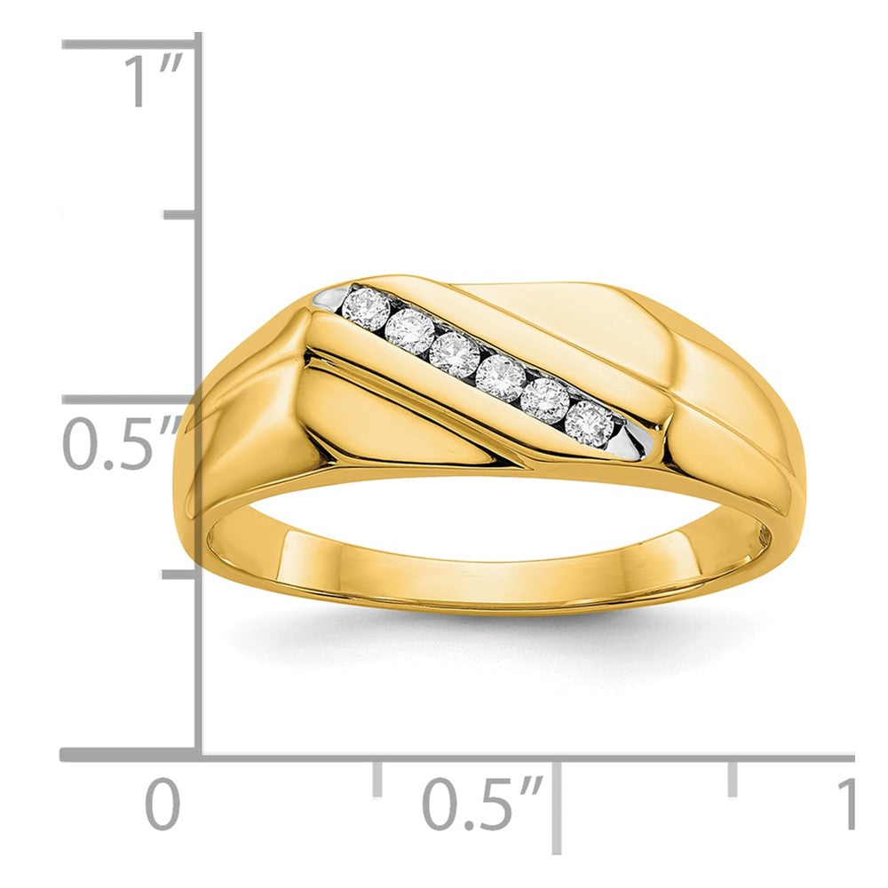 10K Gelbgold 10K Diamant Herren Ring