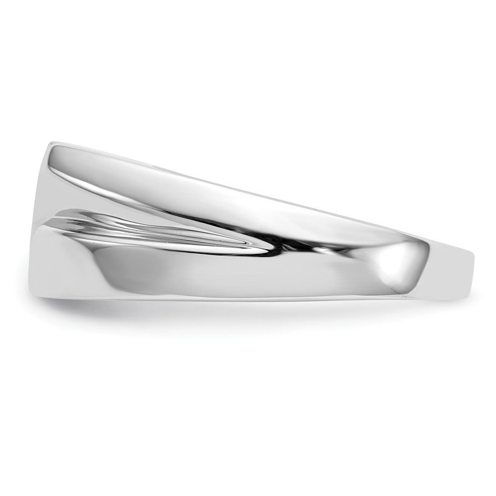14K Weißgold Diamant Herren Ring