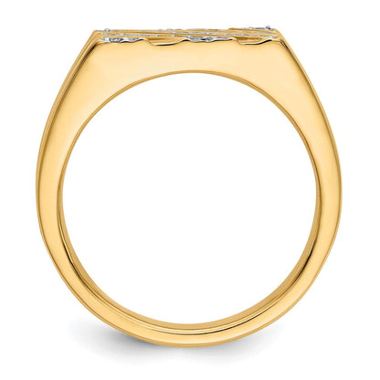 14K Gelbgold Herrenring mit 0,25 ct. laborgezüchteten Diamanten VS/SI+ G+