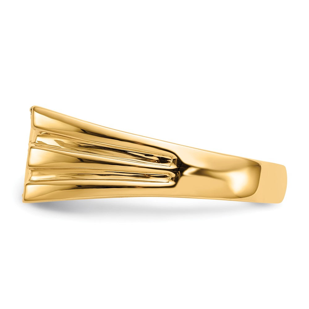 14K Gelbgold Herrenring mit 0,25 ct. laborgezüchteten Diamanten VS/SI+ G+
