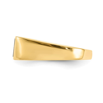 14K Gelbgold-Diamantring AAA