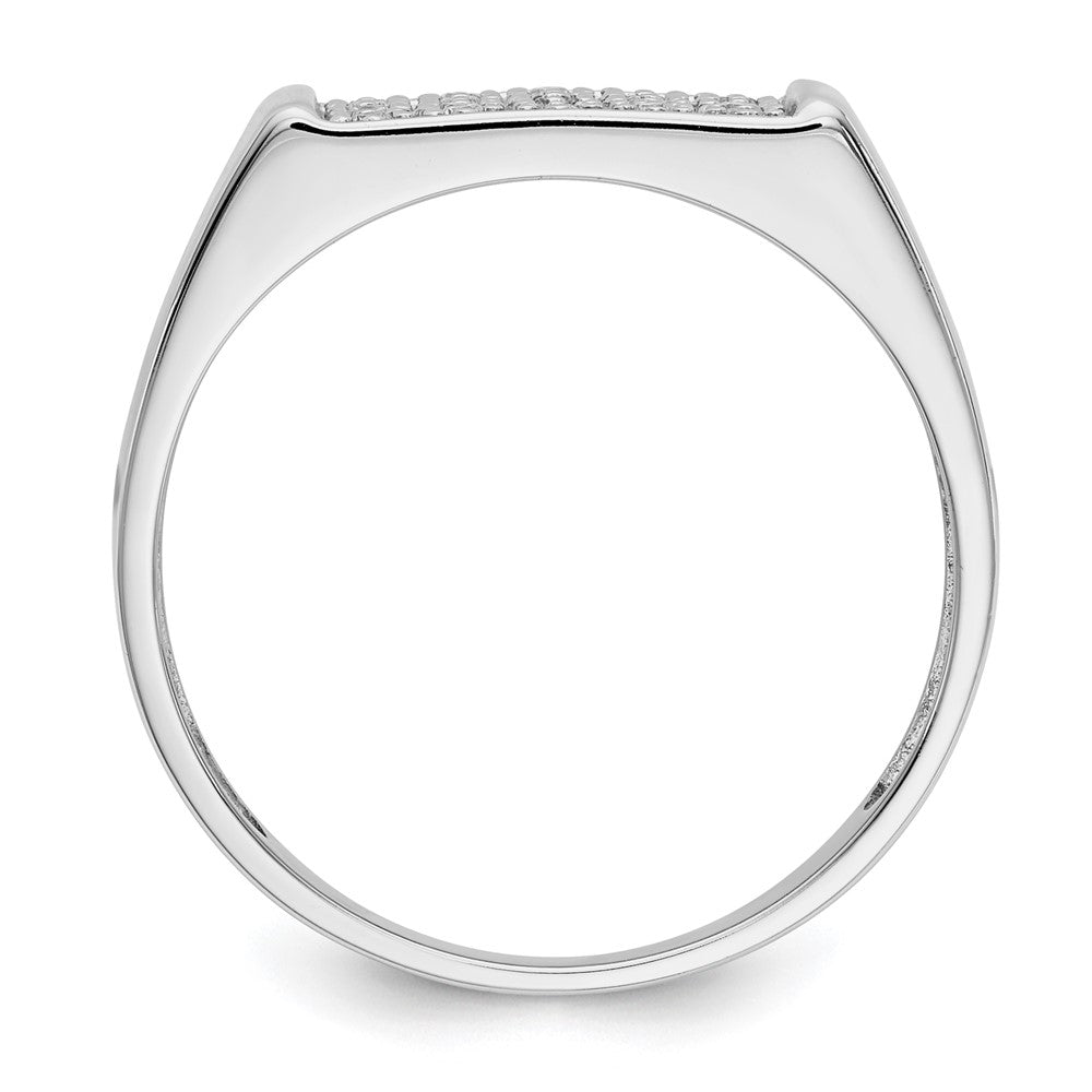 Herrenring aus 14K Weißgold mit natürlichen Diamanten, 0,25 ct Gesamtgewicht