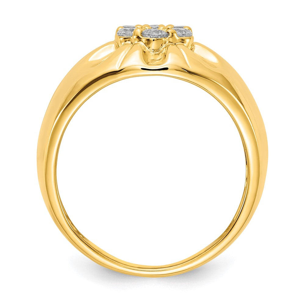 14K Gelbgold Diamant Herren Ring