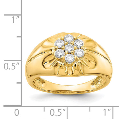 14K Gelbgold Diamant Herren Ring
