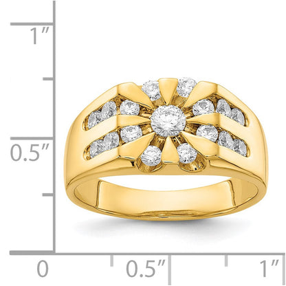 14K Gelbgold Aa Diamant Herren Ring