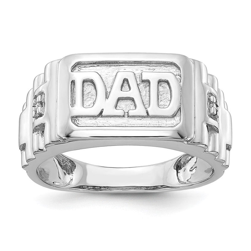 14K Weißgold Herrenring mit natürlichem Diamant