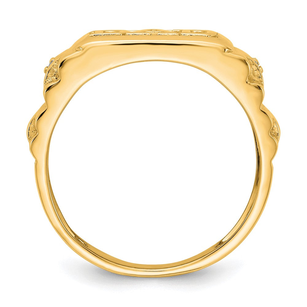 14K Gelbgold VS Echtdiamant-Herrenring