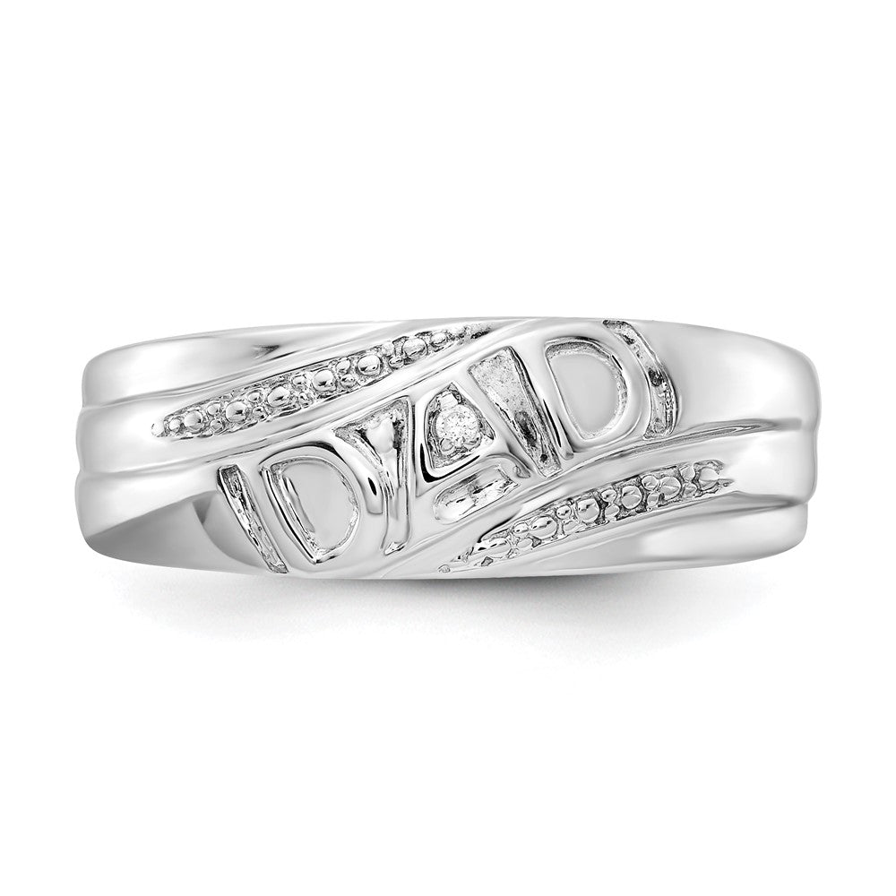 14K Weißgold Herrenring mit natürlichem Diamant