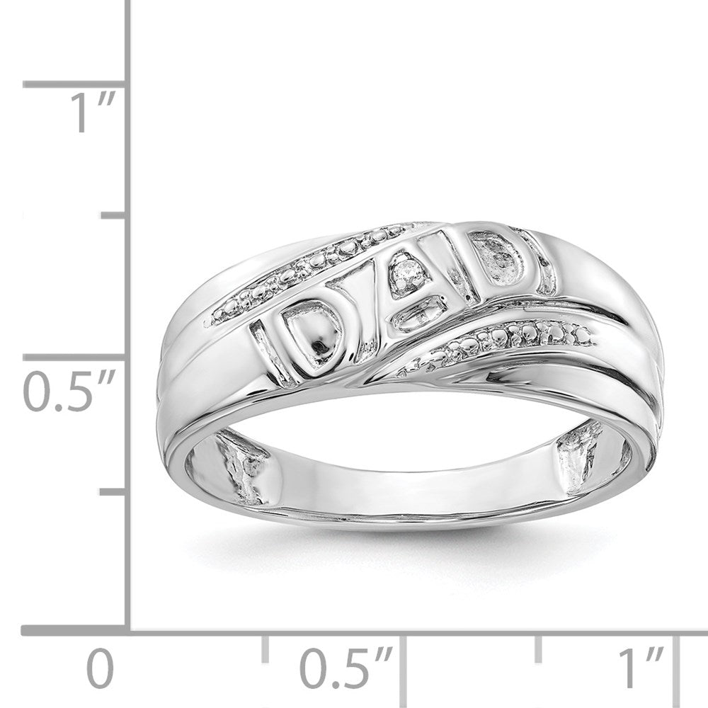 14K Weißgold Herrenring mit natürlichem Diamant