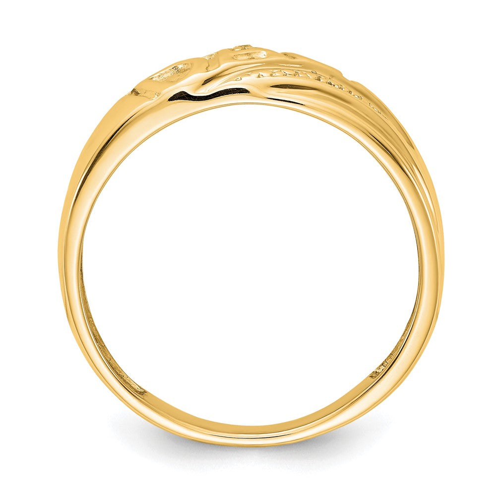 14K Gelbgold AAA-Diamant-Herrenring