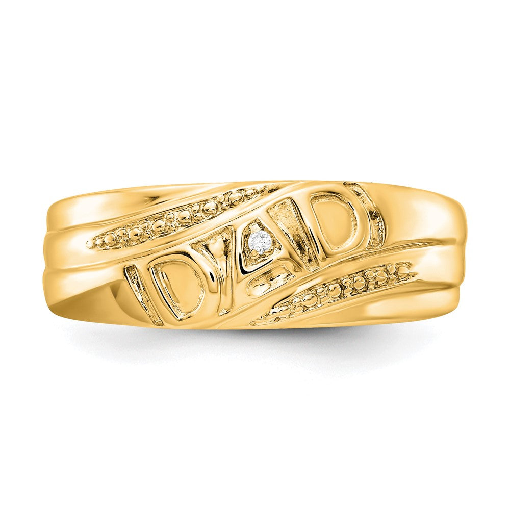 14K Gelbgold Herrenring mit AA-Diamant