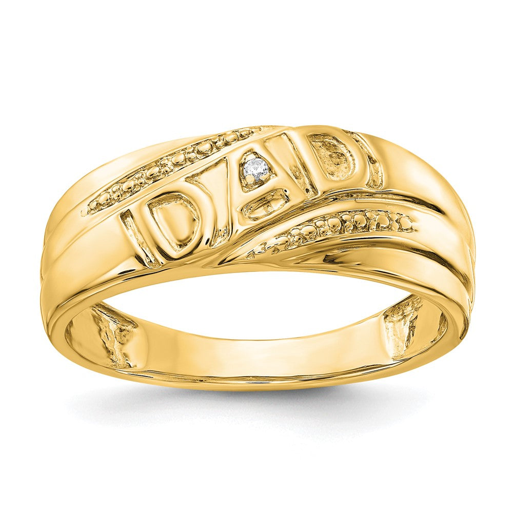 14K Gelbgold Herrenring mit A Diamant