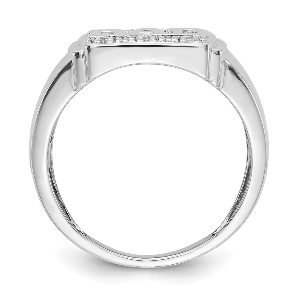 14K Weißgold Aa Diamant Herren Ring