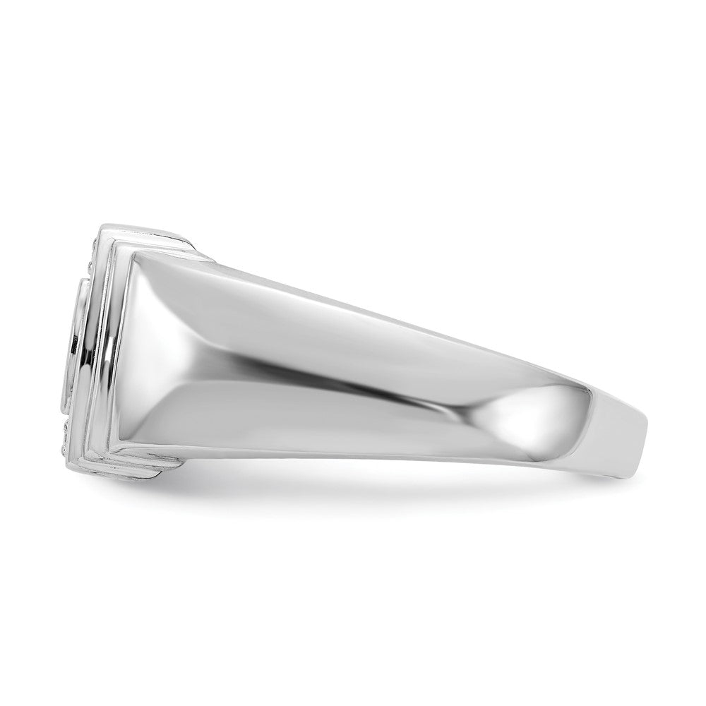 14K Weißgold Aa Diamant Herren Ring