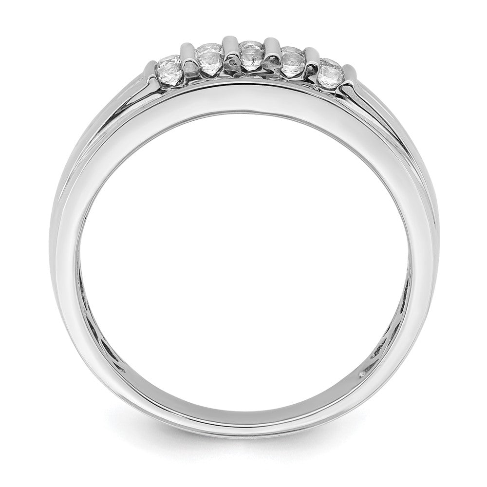 10K-Weißgold-Ring mit 0,5 ct. im Labor gezüchteten Diamanten, VS/SI+ G+, für Herren