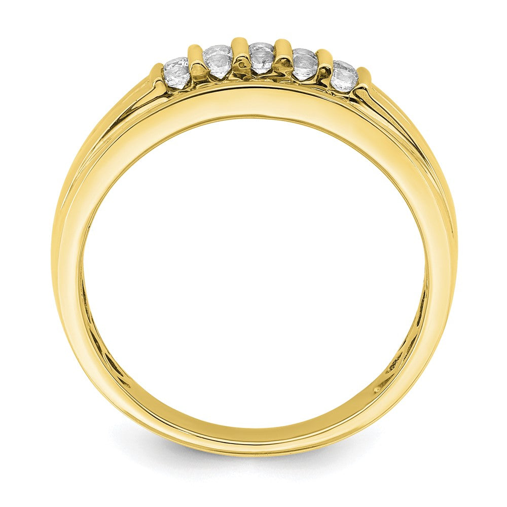 10K Gelbgold Ring mit 0,5 ct. Laborgezüchteten Diamanten VS/SI+ G+ für Herren