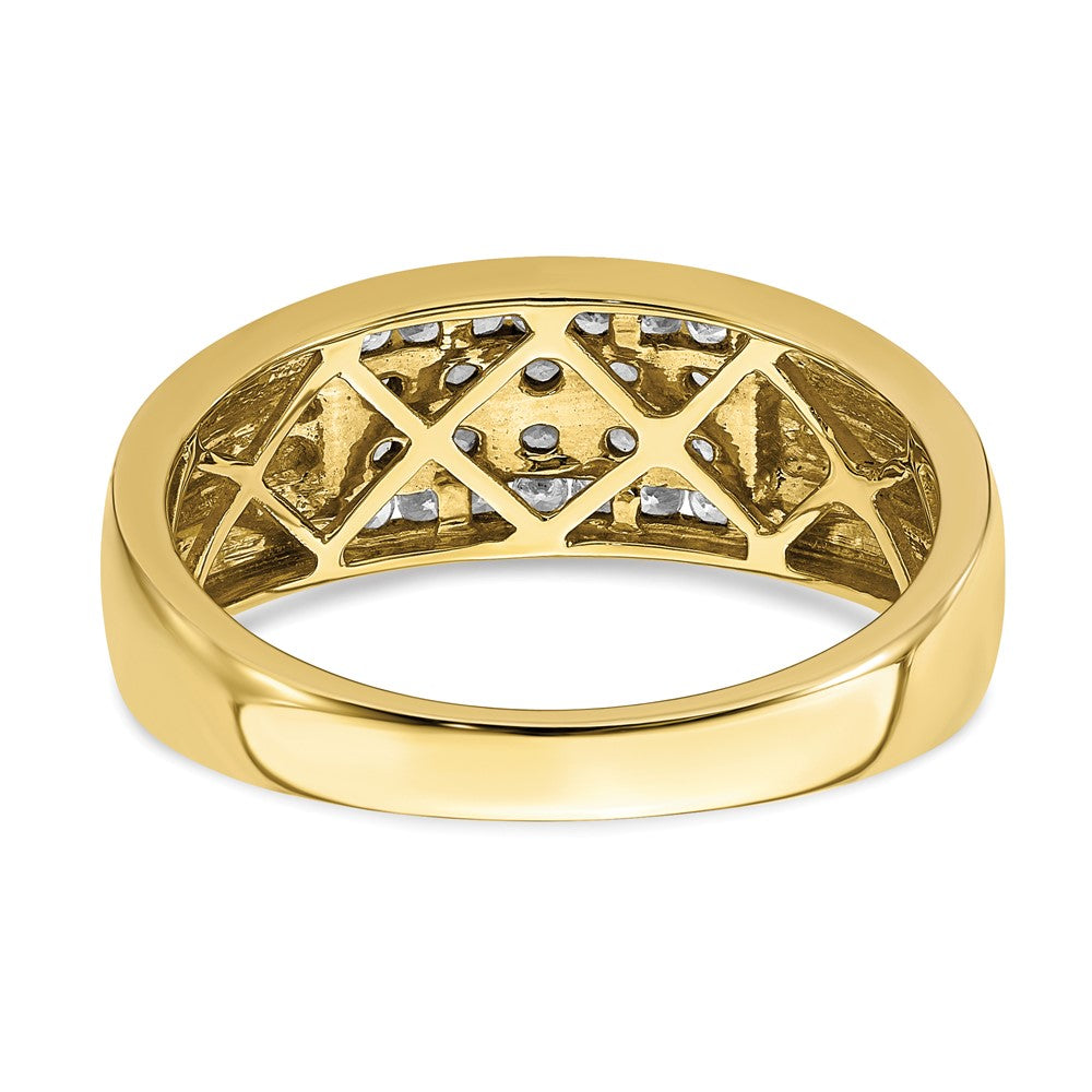 10K Gelbgold Ring mit 0,5 ct. Laborgezüchteten Diamanten VS/SI+ G+ für Herren