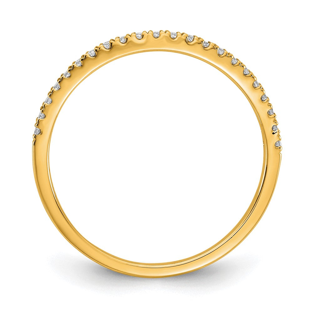 14K Gelbgold Diamant Contoured Ehering