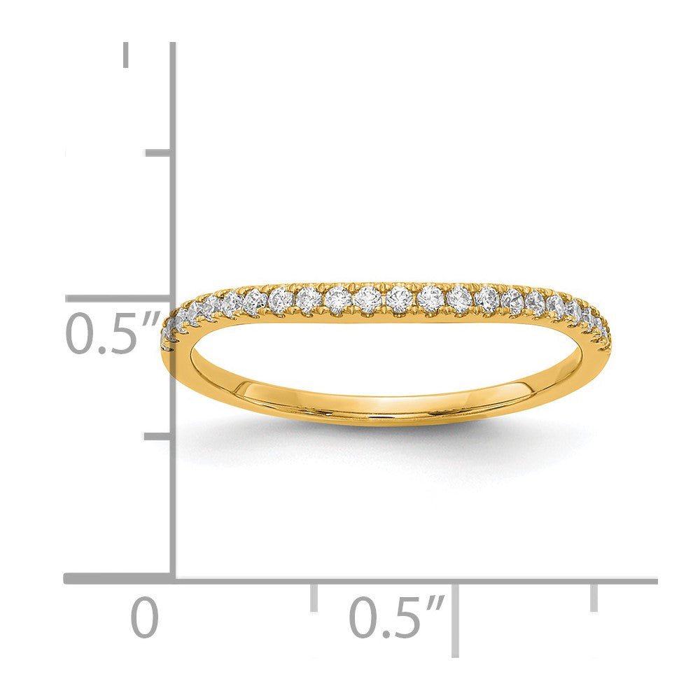 14K Gelbgold Diamant Contoured Ehering