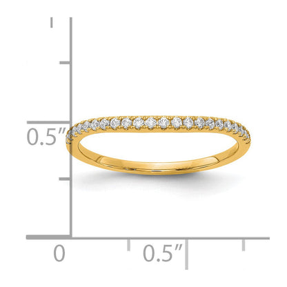 14K Gelbgold Diamant Contoured Ehering