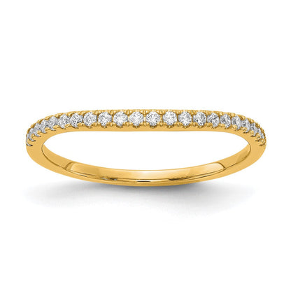 14K Gelbgold Diamant Contoured Ehering