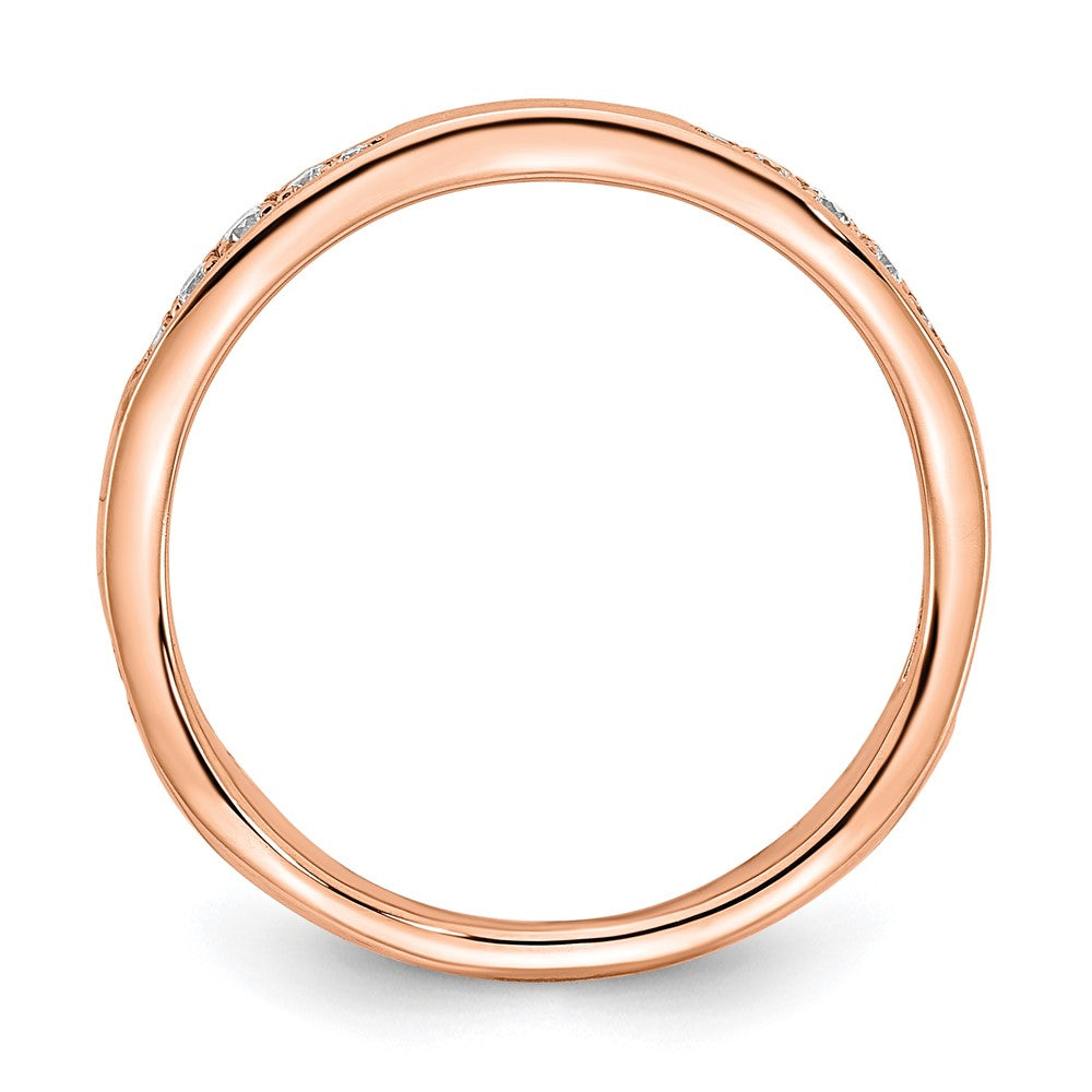 14K Roségold Diamant Ehering Ring