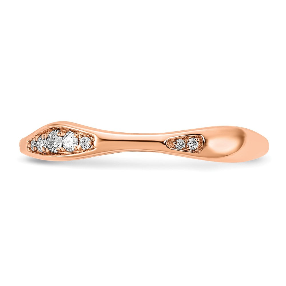 14K Roségold Diamant Ehering Ring