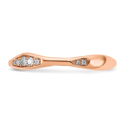 14K Roségold Diamant Ehering Ring