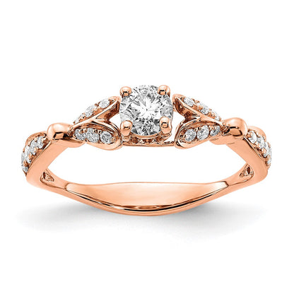 14K Roségold Diamant Komplett Eng Ring