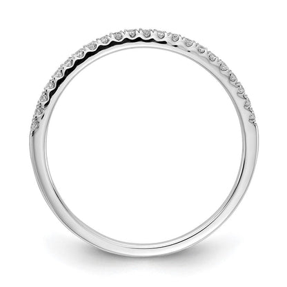 14K Weißgold Ehering mit echten Diamanten