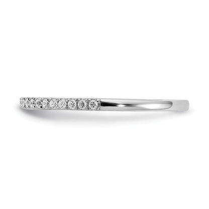 14K Weißgold Ehering mit echten Diamanten