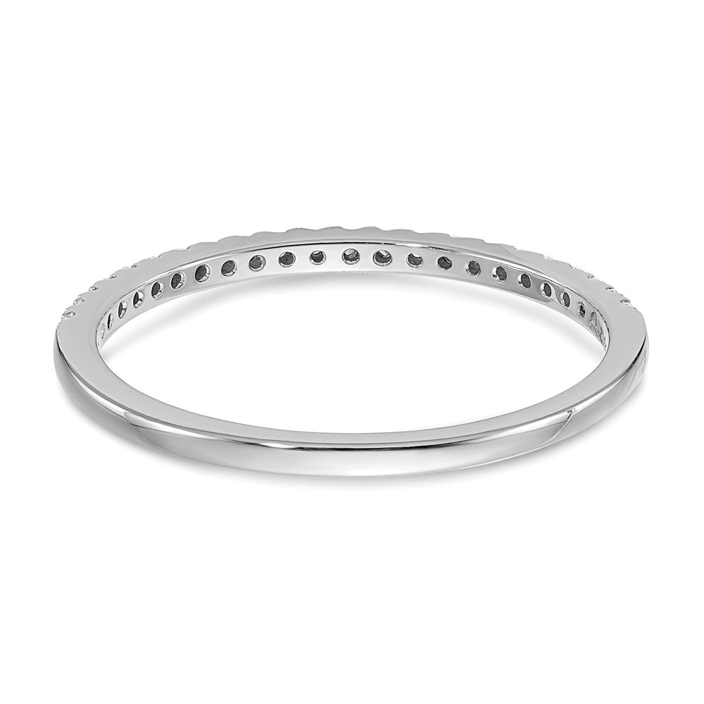 14K Weißgold Ehering mit echten Diamanten