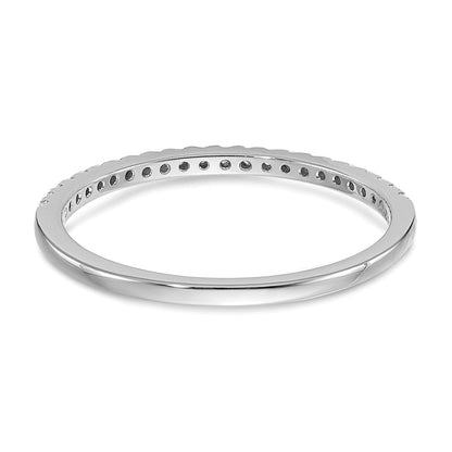 14K Weißgold Ehering mit echten Diamanten