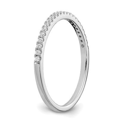 14K Weißgold Ehering mit echten Diamanten