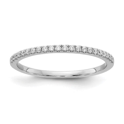 14K Weißgold Ehering mit echten Diamanten