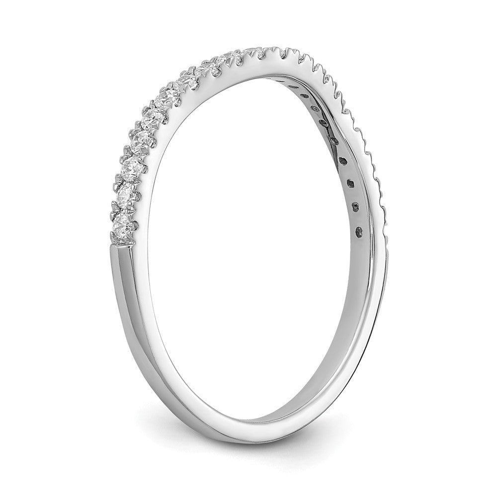 14K Weißgold Diamant Ehering