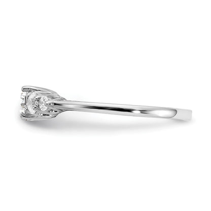 14K Weißgold Diamant Eng Ring