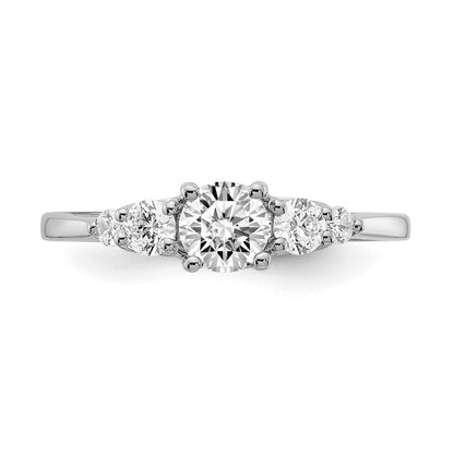 14K Weißgold Diamant Eng Ring